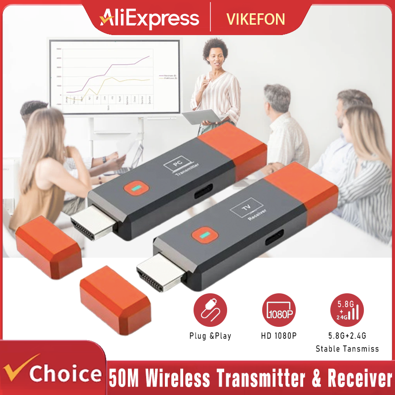Hdmi Adapter - 50M draadloze transmissie videozender ontvanger HDMI-compatibele