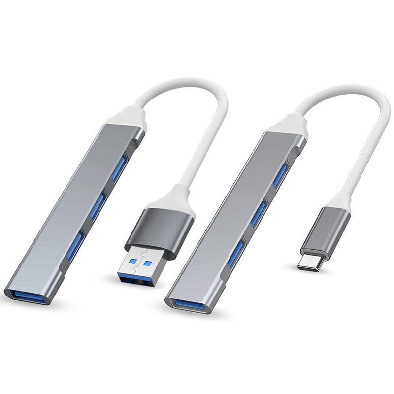 Usb Hub - 4-poorts USB-hub, USB-C, USB 3.0, 4-in-1,