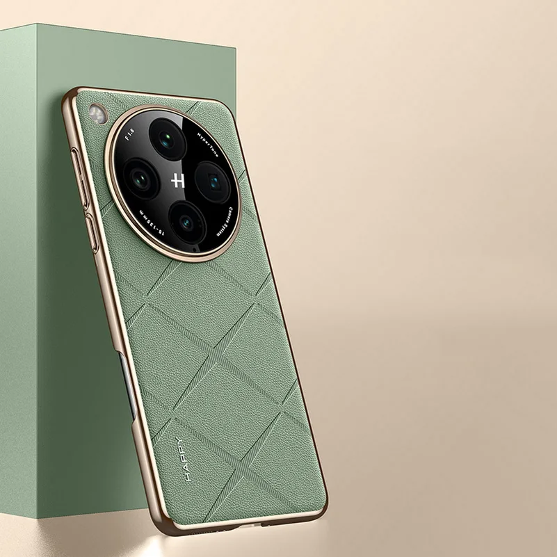 Oppo Find X8 - Luxe geplateerde lederen all-in-1 PU-hoes voor